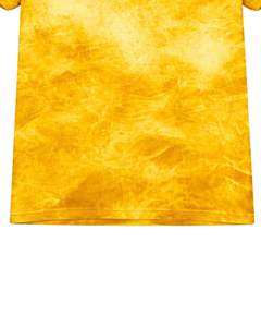 Camiseta Amarilla con Efecto Teñido para Hombre, Cuello Redondo, Manga Corta, Algodón, Estilo Casual Urbano, Lavado Vintage, Fabricante OEM Personalizado, Venta al por Mayor - Product Image 6