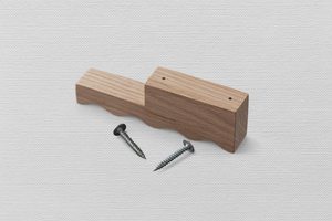 Poignée de meuble en bois ondulée moderne, faite à la main, forme irrégulière, en chêne, pour tiroir, artisanat naturel, décoration intérieure, poignées de meuble en bois - Product Image 4