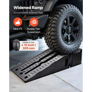 Portable High Profile Car Service <b>Ramps</b> 2 PCS 16000 Lbs GVW Capacity 6.7 Lift Height for Home Garage Maintenance Oil Changes - Product Image 5
