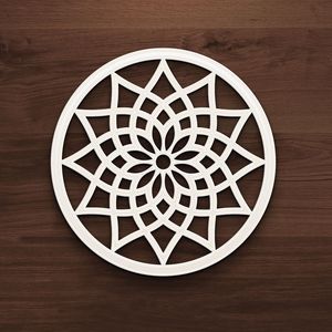 Classic Carved Texture MDF Laser Engraved Coasters for Durable <b>Table</b> Protection Home Decorative <b>Promotional</b> Items - Product Image 6
