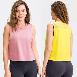 Camiseta sin mangas ajustada y elástica para mujer, de marca privada, informal, a la moda, para verano, al por mayor, proveedor de camisetas sin mangas informales para mujer - Product Image 4