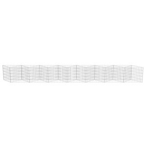 Pared de gaviones de acero galvanizado para paisajismo y cubiertas 177,2 "x 11,8" x 19,7" - Product Image 5