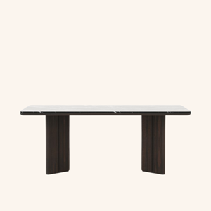 Juego de Mesa de Comedor Redonda Convertible Aurelia - Extensible y Ensamblada en Roble y Mármol para Uso en el Hogar, Oficina o Cocina - Product Image 2