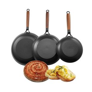 Set di 3 Padelle con Manico in Legno per Cucina - Product Image 2