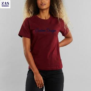 Nueva Llegada, Venta Caliente de Fábrica, Camiseta Clásica de Verano para Mujer, Manga Corta, 100% Algodón, Cuello Redondo, Secado Rápido, Transpirable - Product Image 1