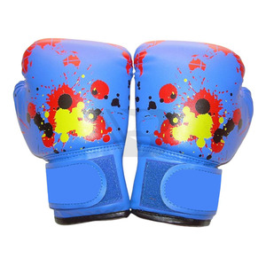 Gants de boxe entièrement personnalisés de haute qualité, en cuir de vachette, avec fermeture auto-agrippante, 16 oz, pour enfants, modèle haut de gamme - Product Image 5