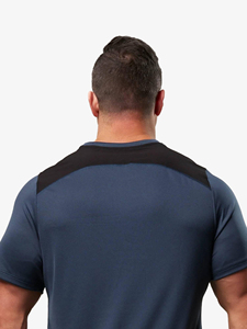 T-shirt en coton uni pour homme, personnalisé avec logo, manches courtes, poids lourd, vente en gros - Product Image 4