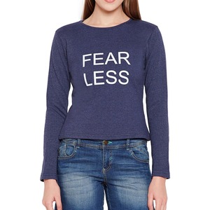 Sudadera superior de alta calidad para mujer con bordado personalizado nueva venta al por mayor cuello redondo manga larga para posición de logotipo frontal de invierno - Product Image 2