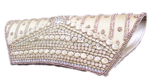 Bolso de mano tipo sobre con cuentas, brillante, para fiesta de noche, con decoración de diamantes de imitación y cierre de solapa - Product Image 2