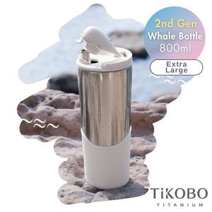 TiKOBO Pure Titanium Whale Cup 2nd Generation 800ml-Vacuum Insulated Leak-Proof Free Thick Straw Straw Sleeve (Eco-friendly Cup) - Product Image 1