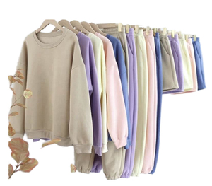 Sudaderas OEM con cuello redondo, letras bordadas, hombros caídos, mangas largas, sudaderas con capucha personalizadas para mujer, sudadera de algodón con diseño frontal. - Product Image 5