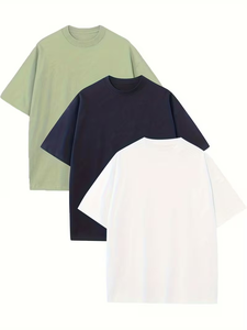 Fashion Unisex 100% Pure Cotton Crew Neck T-Shirts 100% Pure Cotton Comfortable Stylish & Casual Trendy Breathable Korean Style - Product Image 3