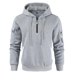 Sweat à capuche personnalisé pour homme en molleton 100 % coton respirant avec poche, coupe sportive classique, service OEM, hiver, basique, mélange de coton - Product Image 4