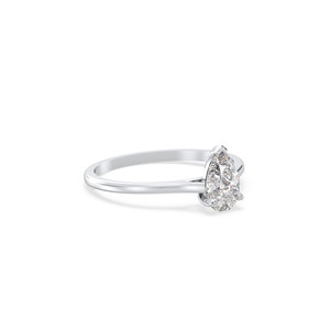 Anillos de moissanita de 0.78 quilates con corte de pera en plata de ley 925, certificados por GRA, de REYES Manufacturer Custom Fine Jewelry, para mujer. - Product Image 3