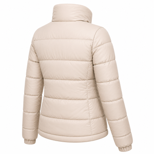 High Quality Solid Color Women Puffer Jacket <b>Thick</b> Padding Windproof Cold Resistant Stand Collar Plain Female <b>Winter</b> Bubble <b>Coat</b> - Product Image 5