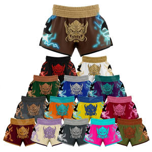 Shorts de Muay Thai personnalisés avec design imprimé pour hommes, arts martiaux, Jiu Jitsu, Karaté, boxe, combat, sublimation, kickboxing - Product Image 1