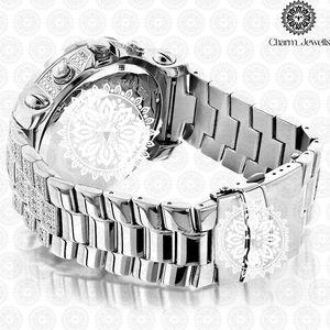 Montre de luxe Charm_Jewells en acier inoxydable, cadran 42 mm, bracelet 20 mm, verre lumineux, mouvement mécanique, étanche 10 bars, automatique - Product Image 4