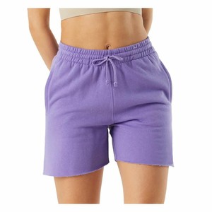 Shorts d'été décontractés en gros pour femmes, shorts de sport 100 % coton molletonné, vêtements de fitness, shorts slim rayés pour femmes, OEM ODM - Product Image 2