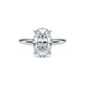 Skinny Willa Lab Grown Diamond <b>Ring</b>-Custom Oval Cut 14K Solid Gold 3.00 Carat Jewelry for <b>Wedding</b> Engagement Anniversary Gift - Product Image 3