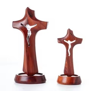 Crucifijo de Metal Plateado con Pedrería, Estatua Religiosa Católica Cristiana para Colgar en la Pared, para el Hogar, Iglesia, Altar, Navidad/Pascua - Product Image 2