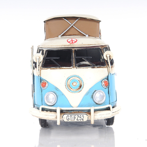 Modèle en métal vintage Volkswagen Camp Bus, artisanat rétro en fer forgé pour décoration intérieure, cadeau, 29,21Lx13,97Wx15,24H cm - Product Image 2