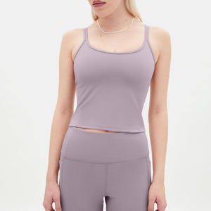 Débardeurs de sport pour femmes avec soutien-gorge intégré, dos nageur, pour yoga et course à pied - Product Image 3