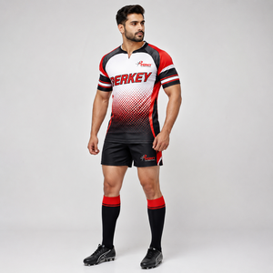 Uniforme de rugby personnalisé pour équipe, tissu polyester premium, panneaux respirants, contrôle de l'humidité, construction légère, sublimation - Product Image 1