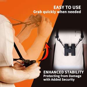 Correa de Arnés Binocular Ajustable en Forma de X 2026, Correa de Pecho de Lujo para Binoculares, Cámaras y Telémetros, Hecha en Pakistán - Product Image 5