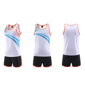 100% Polyester Factory Direct Plus Size Solid Color Summer Track and Field Uniform Sets with Custom Logo <b>Design</b> - Product Image 5