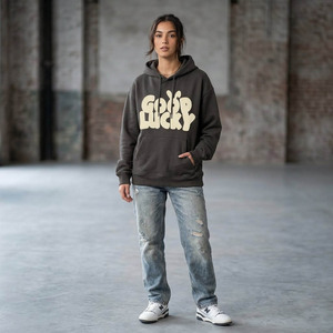 Sweat-shirt à capuche vert pour homme avec impression en relief personnalisée, coupe classique, en molleton de coton décontracté, pour l'automne, unisexe - Product Image 4
