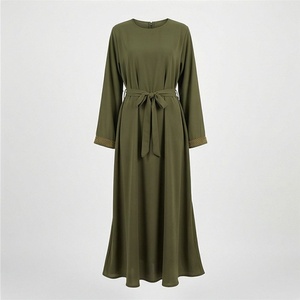 2025 OEM Kimono Outwear Abaya High Stretch Soft Thicker Polyester Fabric Muslim Women V Neck Long Sleeve Party Ramadan Wedding - Product Image 1