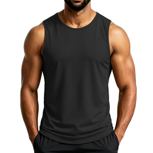 Men's Sleeveless Gym <b>Vest</b> Breathable Workout Muscle <b>Stringer</b> Cut-Off Y Back Tank Tops Knitted Casual Wholesale Private Label - Product Image 3