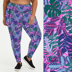 Leggings Populares 2026 de Tallas Grandes con Estampado de Hojas, Pantalones de Yoga Ajustados, Leggings Deportivos Morados para Mujeres, Señoras y Chicas - Product Image 2