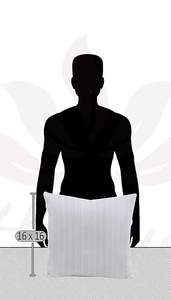 Coussins en microfibre 16 pouces x 16 pouces, lot de 5 coussins de canapé durables pour la décoration intérieure (blanc), tailles disponibles - Product Image 3