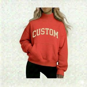 Sudadera de Algodón Grueso con Cuello Alto Estilo Griego para Gimnasio, Deportes, Club de Gimnasia, Logotipo de Equipo Personalizado, Aplique Bordado, Sudadera de Moda - Product Image 6