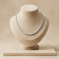 Exquisito Collar de Cadena con Diamantes Cultivados en Laboratorio, con Brillo Gradual, Joyería Fina Chapada en Oro, Certificado IGI, Estilo Hip Hop, Tipo Tenis