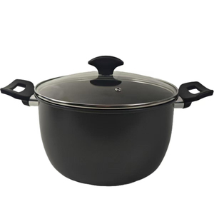 Deluxe <b>Non</b> <b>Stick</b> Casserole <b>Pot</b> Featuring Marble Coated Interior Heavy Duty Forged Aluminum Construction Tempered Glass - Product Image 1