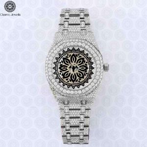 Charm Jewells – montre de luxe en acier inoxydable pour femmes, cadran rond de 38mm, mouvement à Quartz analogique, bracelet incrusté de diamants, fermoir pliant - Product Image 1