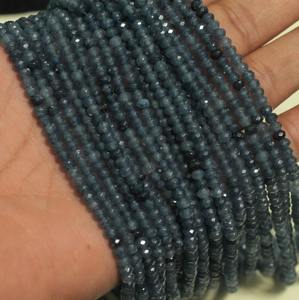 ลูกปัดหินทรง Zed Cut ขนาด 3x4 มม. สีเขียวอมฟ้า สำหรับทำเครื่องประดับ DIY สร้อยข้อมือ สร้อยคอ ต่างหู - Product Image 3