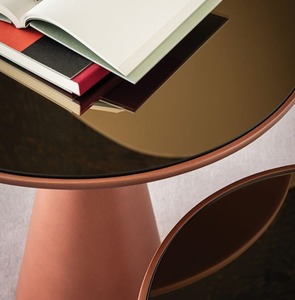 Mesa de Centro Redonda Moderna Más Vendida con Tapa de Vidrio Templado y Base de Metal para Sala de Estar, Diseño Decorativo - Product Image 3