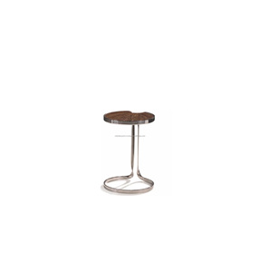 Modern Metal Coffee <b>Table</b> Wood Top Portable Storage Minimalist Living Room Decor Designer Luxury <b>Side</b> <b>Table</b> Contemporary Home - Product Image 1