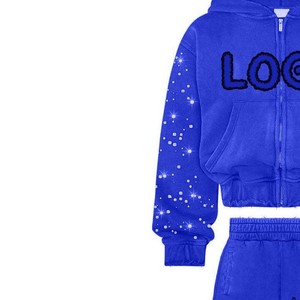 Custom Made Men Rhinestone Tracksuit Casual Wear Anti Wrinkle Breathable Comfortable Men Rhinestone Tracksuit For Adults - Product Image 4