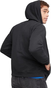 Sweat-shirt à capuche zippé gris pour homme, coupe classique, décontracté, pour l'automne, couleur unie, matière French Terry - Product Image 6