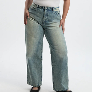 Jeans de Mezclilla Casuales para Mujer, Venta al Por Mayor, Bordado Personalizado, Adornos con Cuentas, Alta Calidad, Ecológicos, Proveedor Global de Moda, OEM - Product Image 5