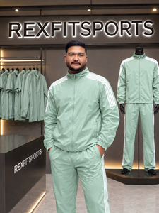 Conjunto Deportivo REXFIT SPORTS 2026 para Hombre, Chaqueta y Pantalones de Nailon Ligero con Cierre Completo, Ropa Deportiva Personalizada para Entrenamiento y Uso Casual - Product Image 2