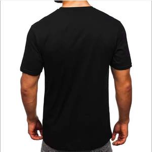 Men's <b>Black</b> O-Neck Short Sleeve 100% Cotton Jersey <b>T</b>-<b>Shirt</b> Regular Fit Casual Solid Color Knitted <b>Plain</b> Dyed - Product Image 3