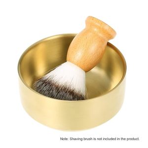 Tazón de afeitar de latón hecho a mano con soporte de madera para brocha de afeitar, tazón para espuma de afeitar húmedo para aseo tradicional y cuidado de la barba - Product Image 5