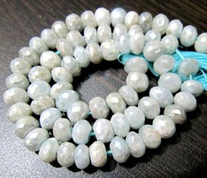 ลูกปัดอะความารีนธรรมชาติเคลือบสีเงินมิสติก AB ขนาด 7-8 มม. ความยาว 14 นิ้ว - Product Image 2