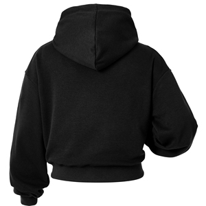Sudadera con capucha corta para mujer, personalizada, con cremallera, forro polar, manga larga, transpirable, informal, para fitness, ropa de calle, top de moda, OEM, ODM, marca privada - Product Image 3