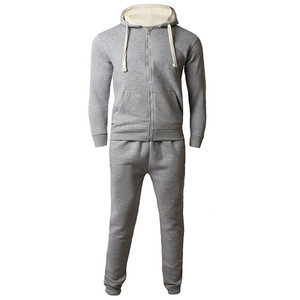 Ensemble de survêtement complet en polaire pour homme, avec capuche zippée, pantalon de jogging, ensemble de survêtement deux pièces pour homme - Product Image 1